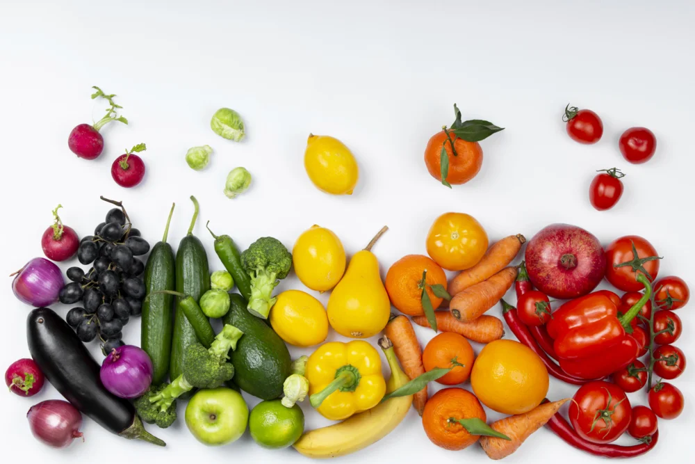 Surtido de verduras y frutas frescas